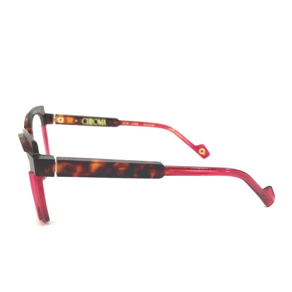 Etnia Barcelona Eyeglasses Frames CHROMA N39 HVRD Havana Red Brown 52-18-140